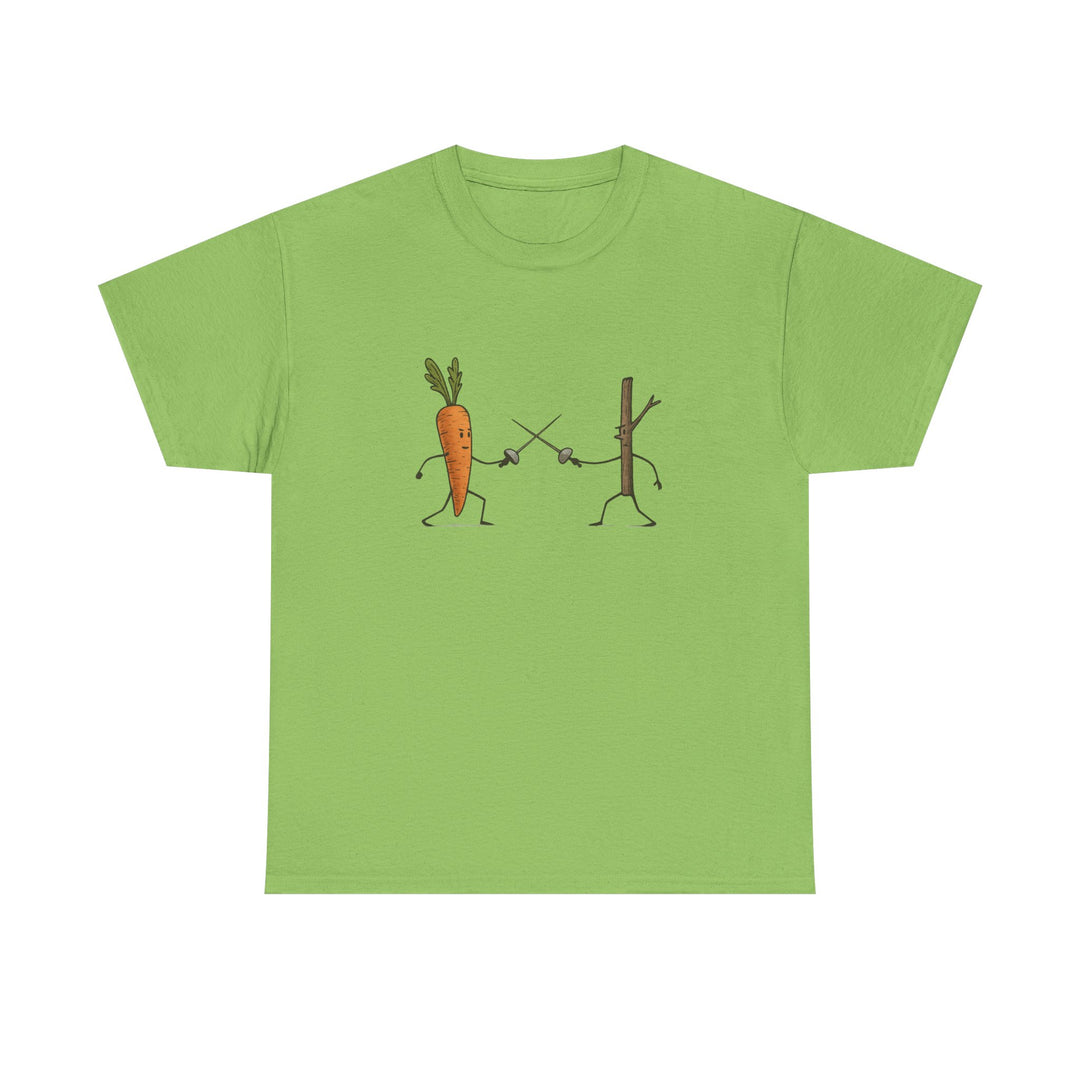 “Carrot vs. Stick” Unisex Tee — Playful, Comfy, and Full of Good Humor
