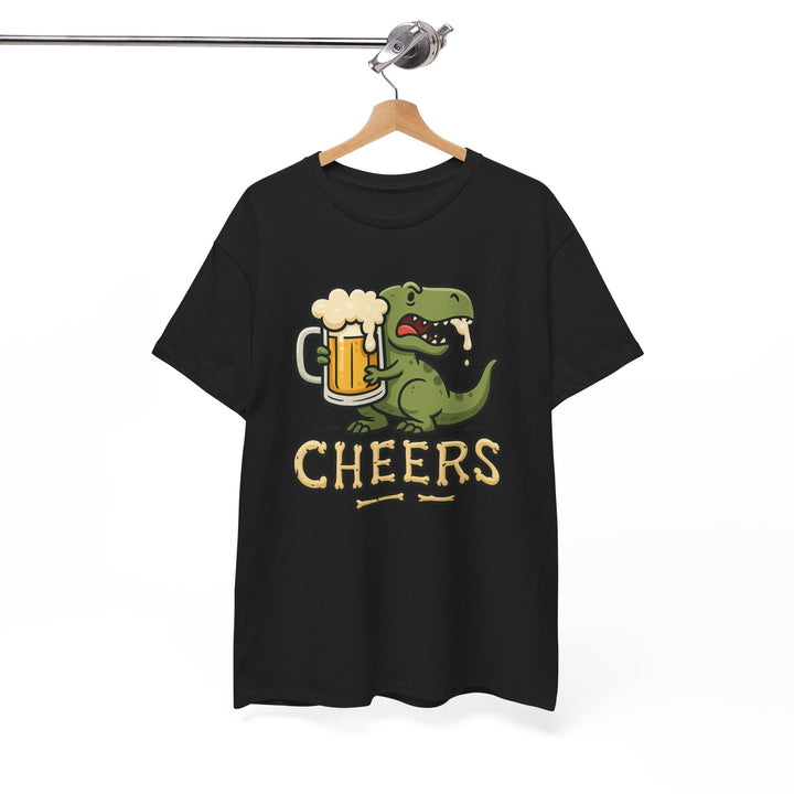 Buy Cheersaurus Rex Beer Tee – Dino Drinker Unisex Cotton Shirt | Trendy, Comfortable & Affordable Online