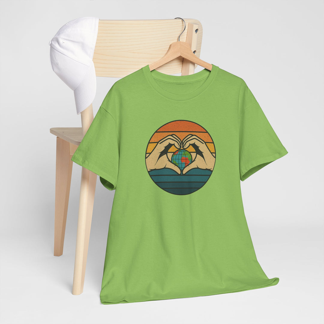 Buy 🌎💚 Show Your Planet Pride with the “Hands Around the World” Tee! | Trendy, Comfortable & Affordable Online