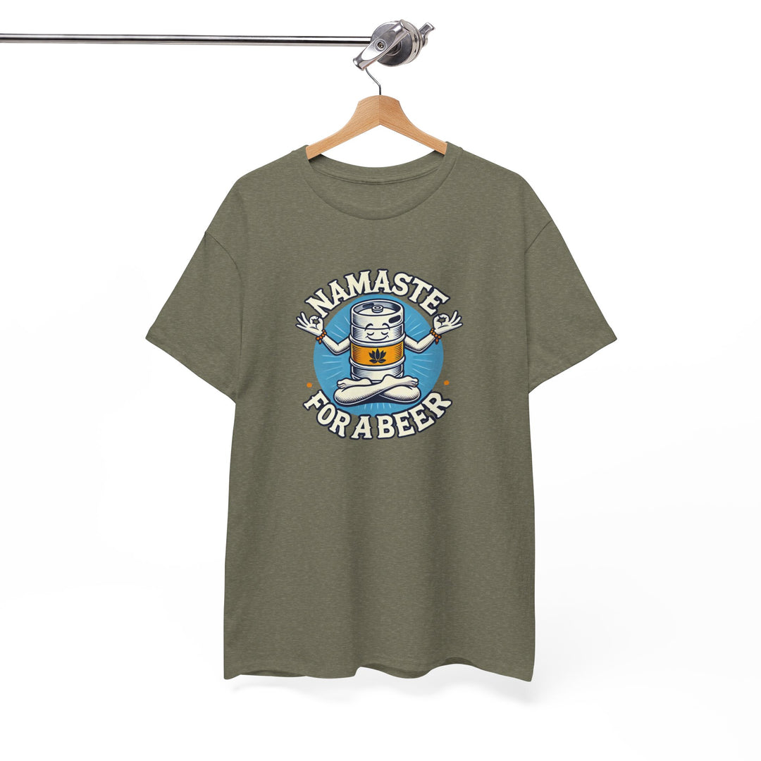 Buy “Namaste For A Beer” Unisex Tee — Relaxed, Cheerful, and Brew-tifully Fun | Trendy, Comfortable & Affordable Online