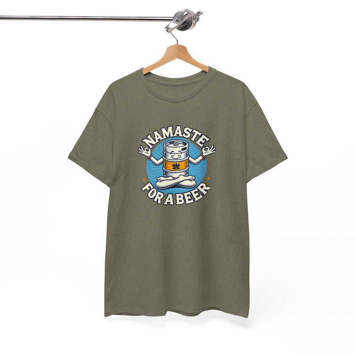 Buy “Namaste For A Beer” Unisex Tee — Relaxed, Cheerful, and Brew-tifully Fun | Trendy, Comfortable & Affordable Online