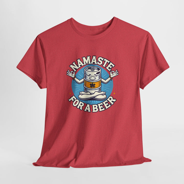 Buy “Namaste For A Beer” Unisex Tee — Relaxed, Cheerful, and Brew-tifully Fun | Trendy, Comfortable & Affordable Online