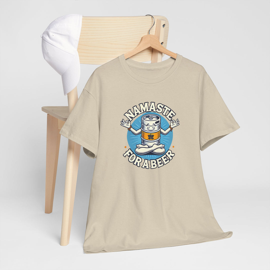 Buy “Namaste For A Beer” Unisex Tee — Relaxed, Cheerful, and Brew-tifully Fun | Trendy, Comfortable & Affordable Online