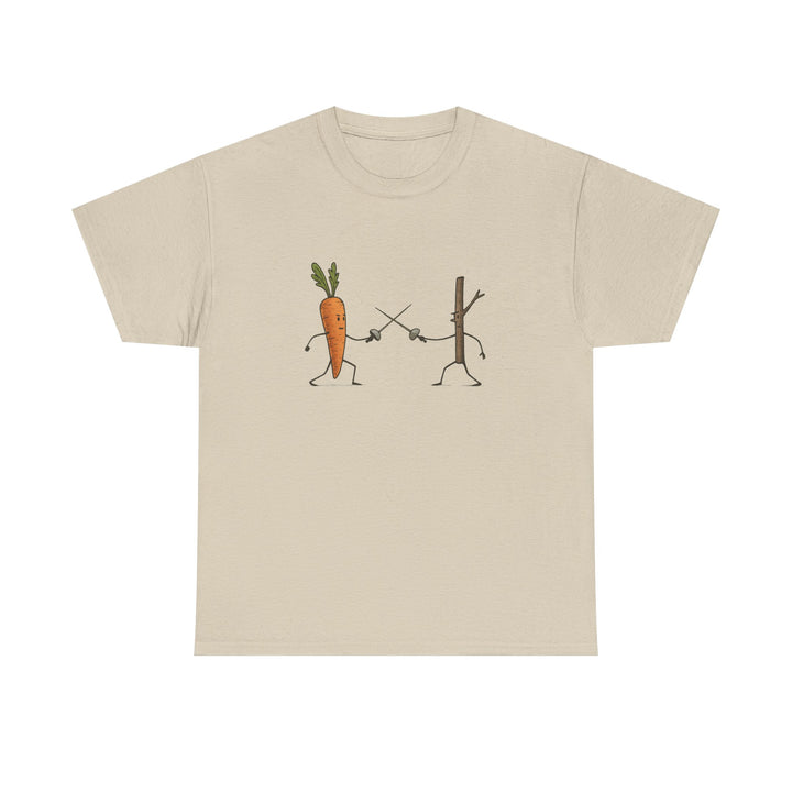 “Carrot vs. Stick” Unisex Tee — Playful, Comfy, and Full of Good Humor