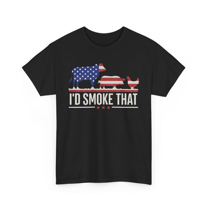 Buy Patriotic BBQ Tee, Funny Cooking Shirt, Unisex Heavy Cotton Tee, Perfect for Grilling, Independence Day Shirt, Gift for Meat Lovers | Trendy, Comfortable & Affordable Online
