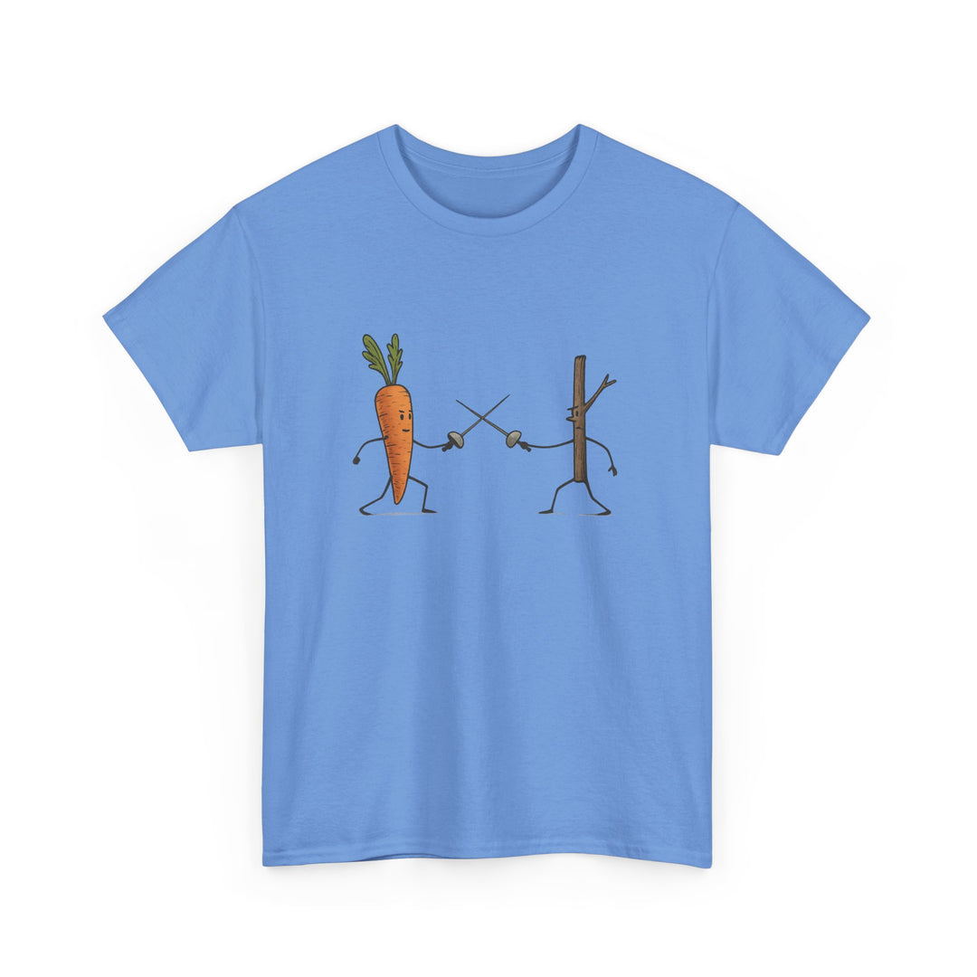 “Carrot vs. Stick” Unisex Tee — Playful, Comfy, and Full of Good Humor