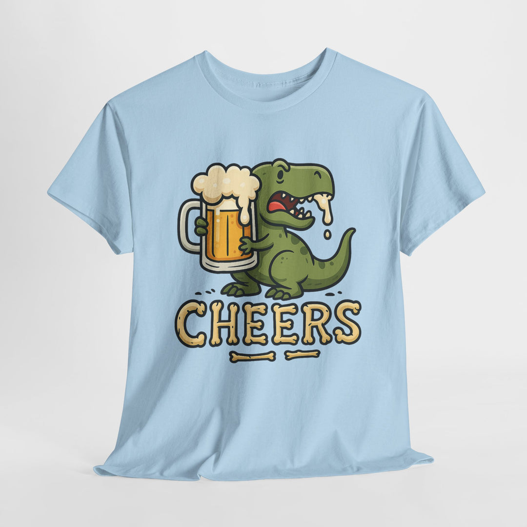 Buy Cheersaurus Rex Beer Tee – Dino Drinker Unisex Cotton Shirt | Trendy, Comfortable & Affordable Online