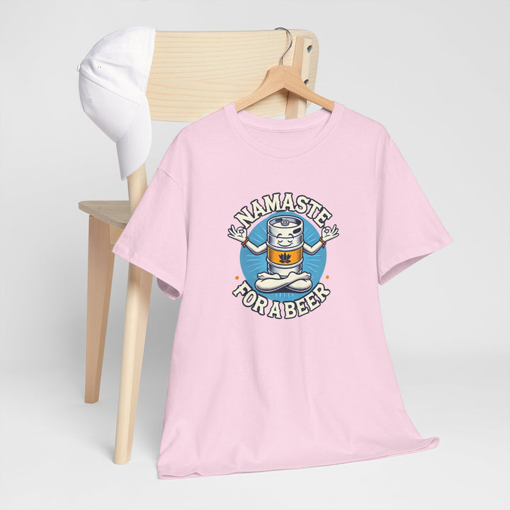 Buy “Namaste For A Beer” Unisex Tee — Relaxed, Cheerful, and Brew-tifully Fun | Trendy, Comfortable & Affordable Online