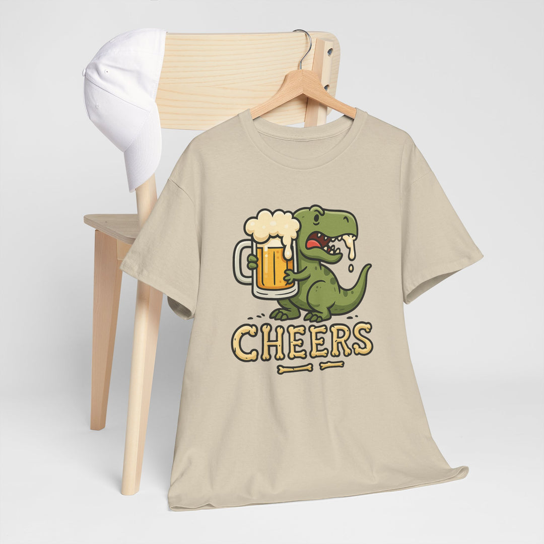 Buy Cheersaurus Rex Beer Tee – Dino Drinker Unisex Cotton Shirt | Trendy, Comfortable & Affordable Online