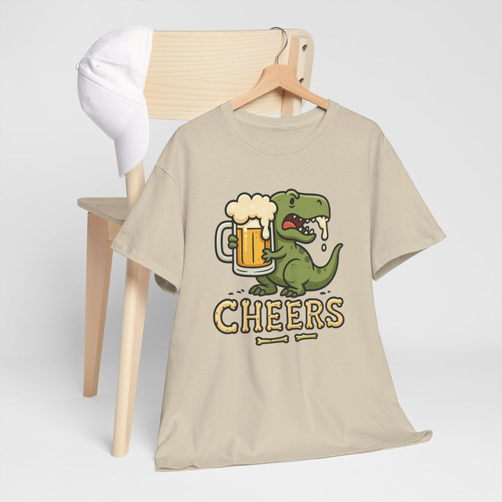 Buy Cheersaurus Rex Beer Tee – Dino Drinker Unisex Cotton Shirt | Trendy, Comfortable & Affordable Online