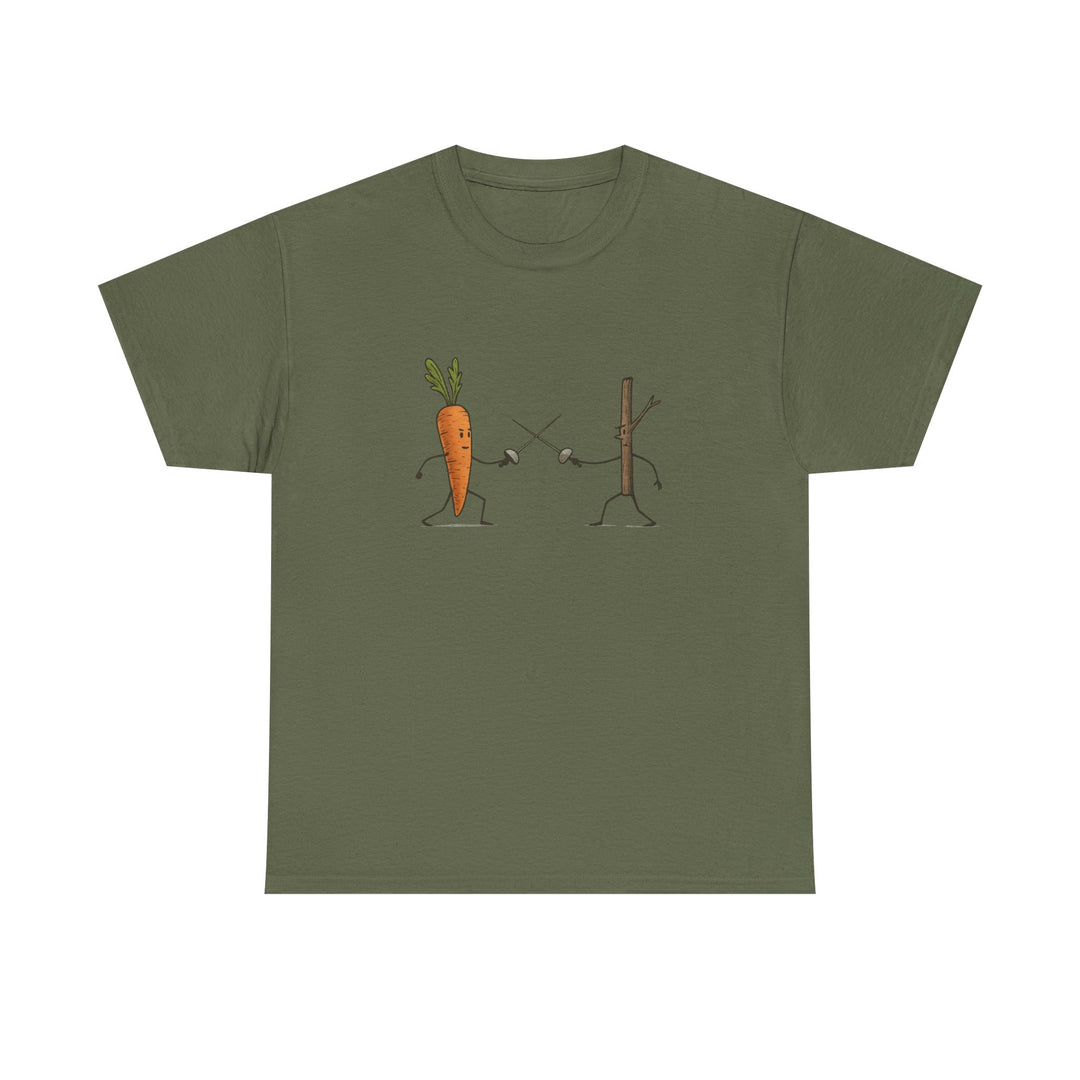“Carrot vs. Stick” Unisex Tee — Playful, Comfy, and Full of Good Humor