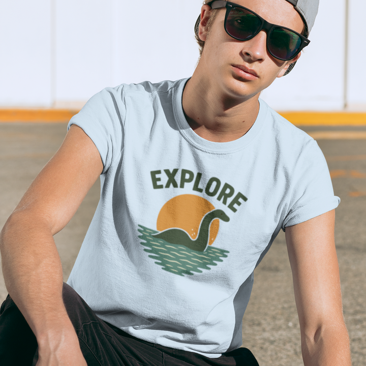 Buy Explore Nessie Tee – Unisex Heavy Cotton Adventure Shirt | Trendy, Comfortable & Affordable Online