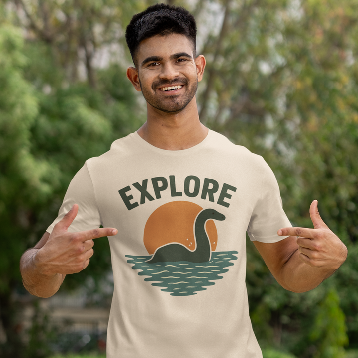 Buy Explore Nessie Tee – Unisex Heavy Cotton Adventure Shirt | Trendy, Comfortable & Affordable Online