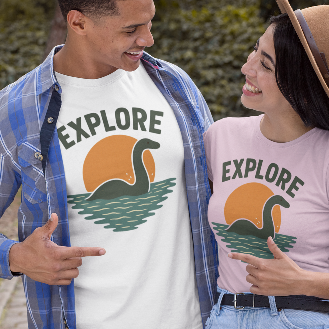Buy Explore Nessie Tee – Unisex Heavy Cotton Adventure Shirt | Trendy, Comfortable & Affordable Online
