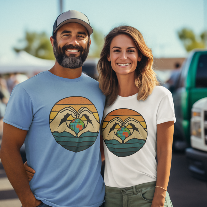 Buy 🌎💚 Show Your Planet Pride with the “Hands Around the World” Tee! | Trendy, Comfortable & Affordable Online
