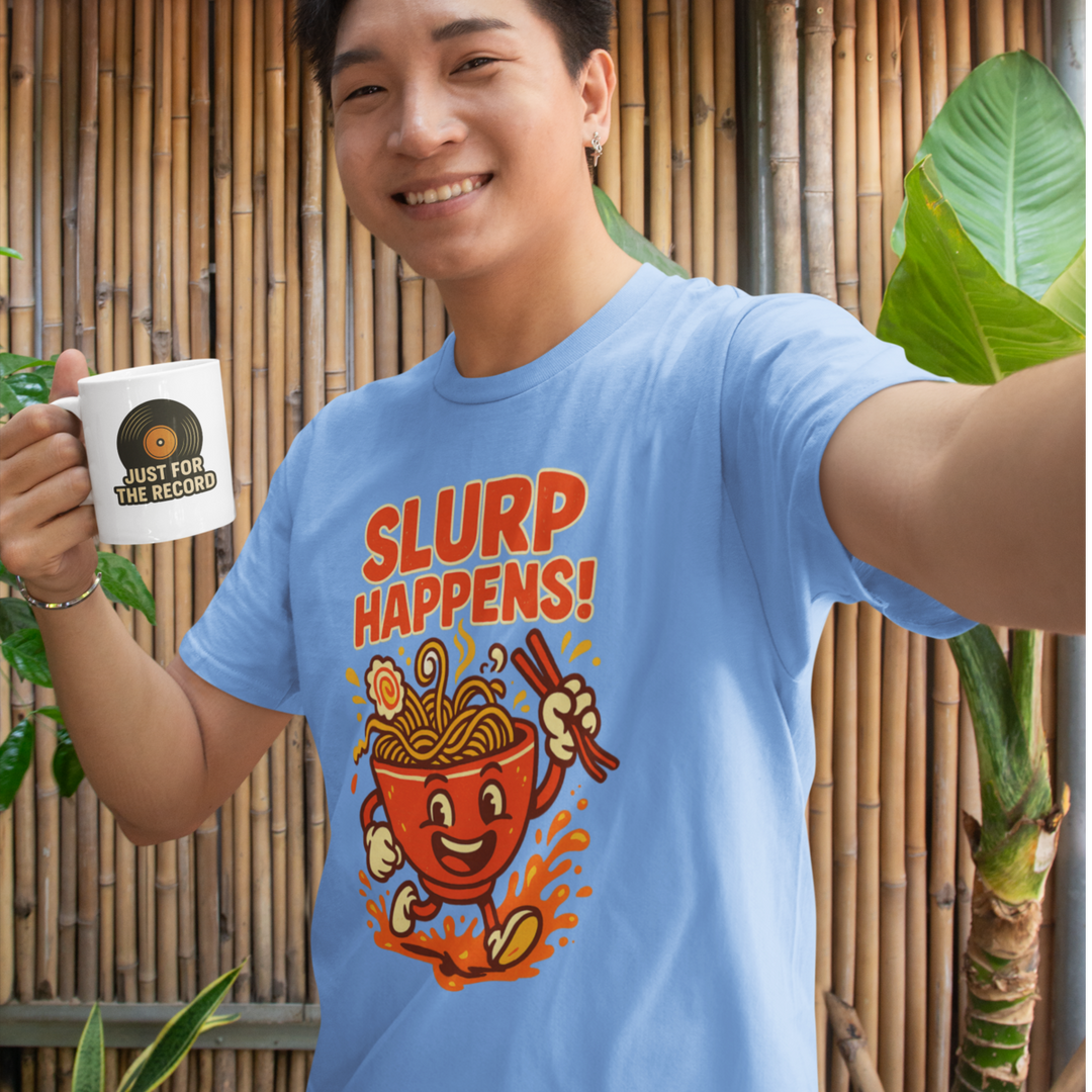Buy “Slurp Happens” Unisex Tee — Tasty, Witty, and Ready to Noodle Around | Trendy, Comfortable & Affordable Online