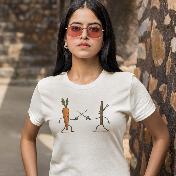 Buy “Carrot vs. Stick” Unisex Tee — Playful, Comfy, and Full of Good Humor | Trendy, Comfortable & Affordable Online