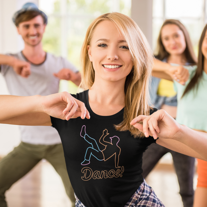 Buy Breakdance Vibes Unisex Heavy Cotton Tee – Bold Neon Line Art for Dancers & Party Lovers | Trendy, Comfortable & Affordable Online