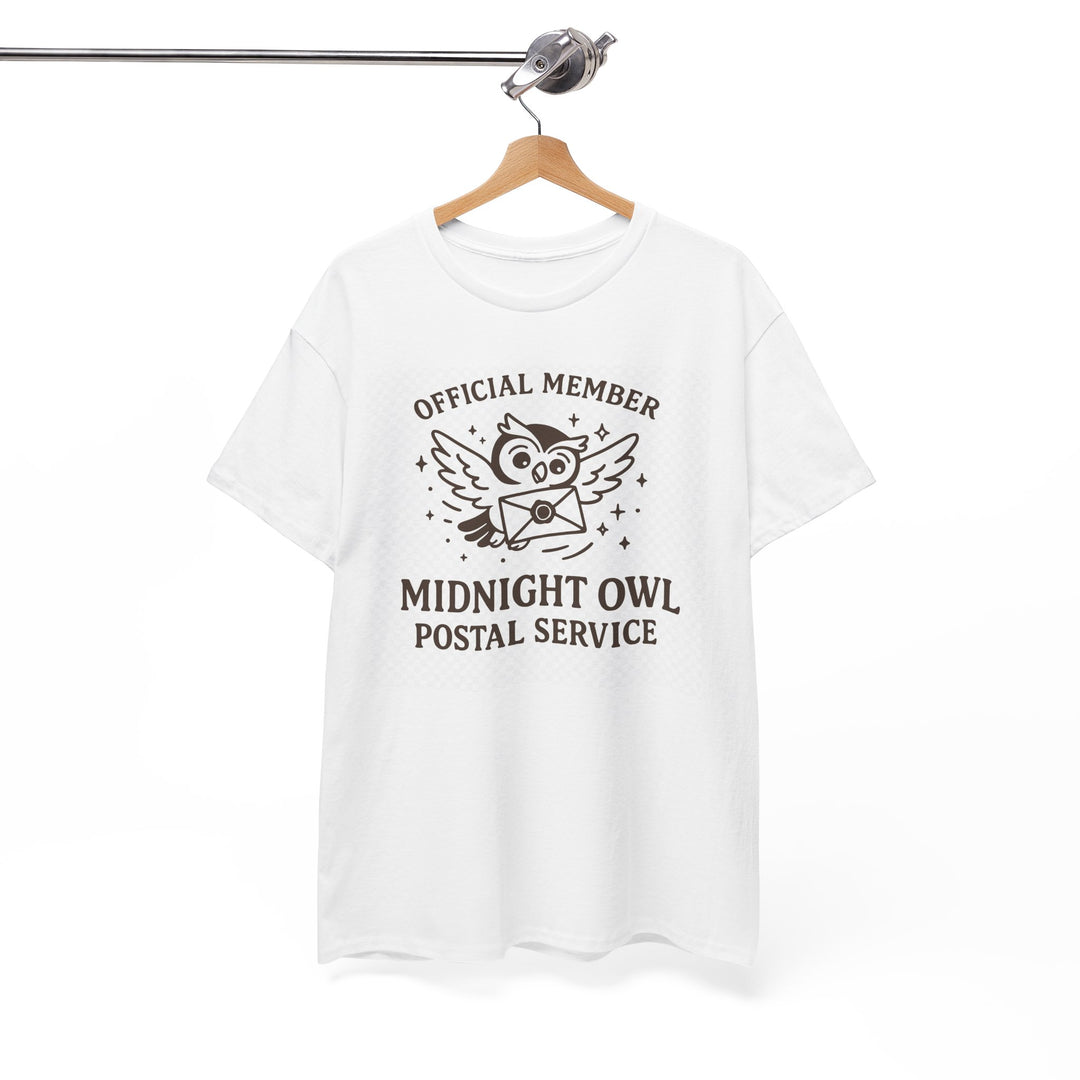 Buy Official Midnight Owl Postal Service Tee – Vintage-Style Unisex Cotton Shirt | Trendy, Comfortable & Affordable Online