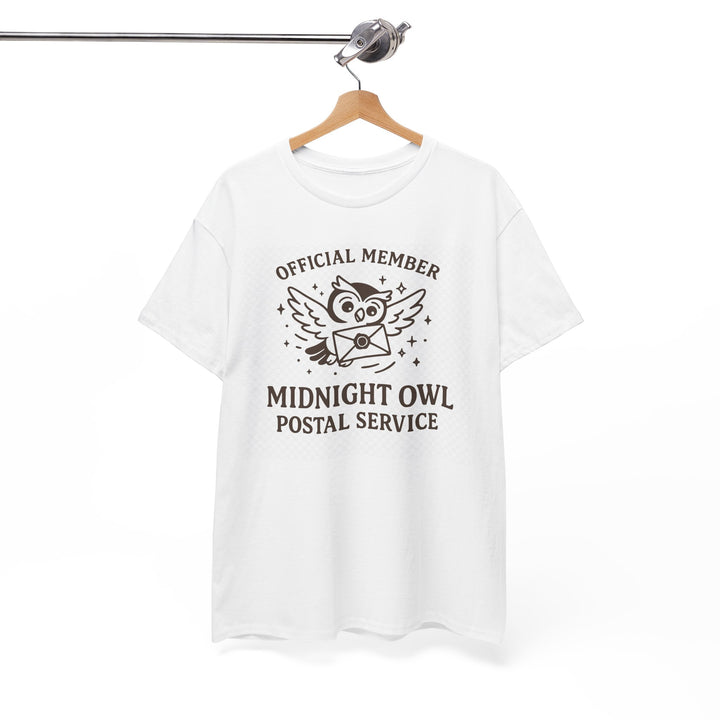 Buy Official Midnight Owl Postal Service Tee – Vintage-Style Unisex Cotton Shirt | Trendy, Comfortable & Affordable Online