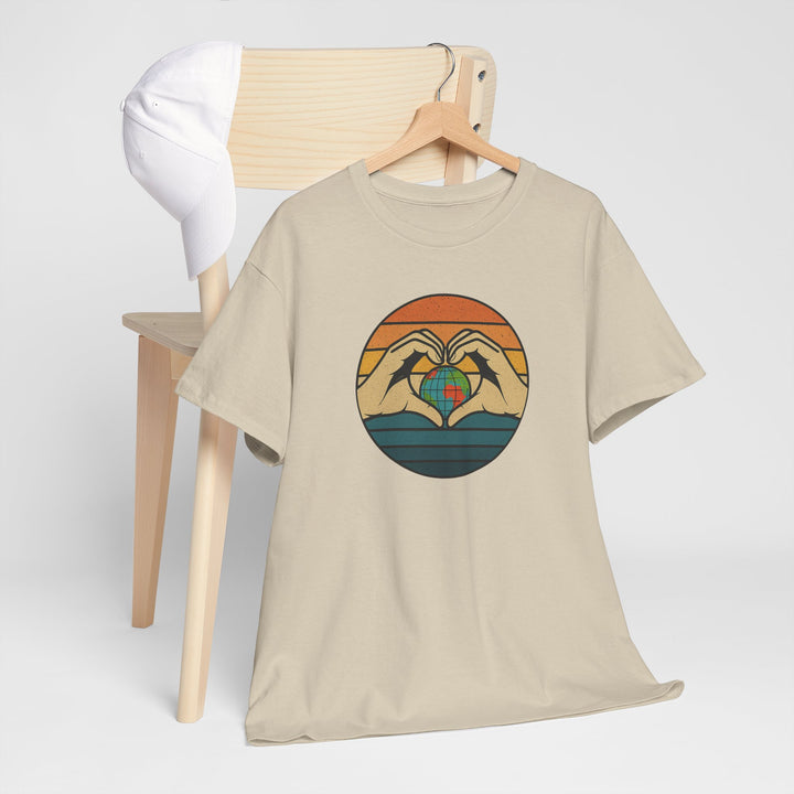 Buy 🌎💚 Show Your Planet Pride with the “Hands Around the World” Tee! | Trendy, Comfortable & Affordable Online