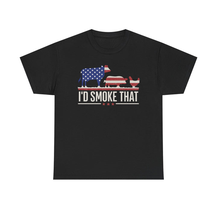 Buy Patriotic BBQ Tee, Funny Cooking Shirt, Unisex Heavy Cotton Tee, Perfect for Grilling, Independence Day Shirt, Gift for Meat Lovers | Trendy, Comfortable & Affordable Online