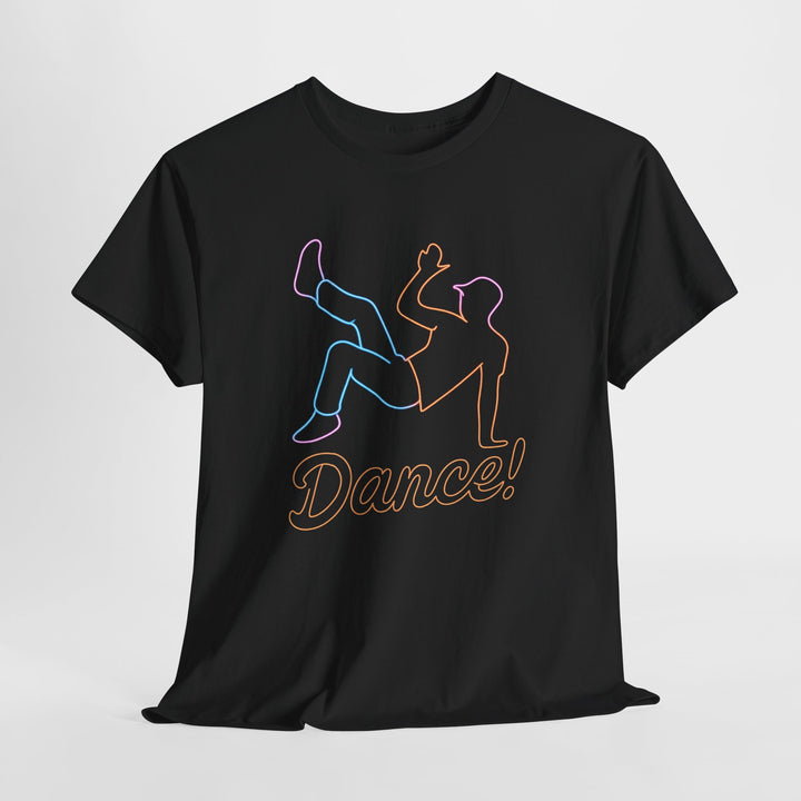 Buy Breakdance Vibes Unisex Heavy Cotton Tee – Bold Neon Line Art for Dancers & Party Lovers | Trendy, Comfortable & Affordable Online
