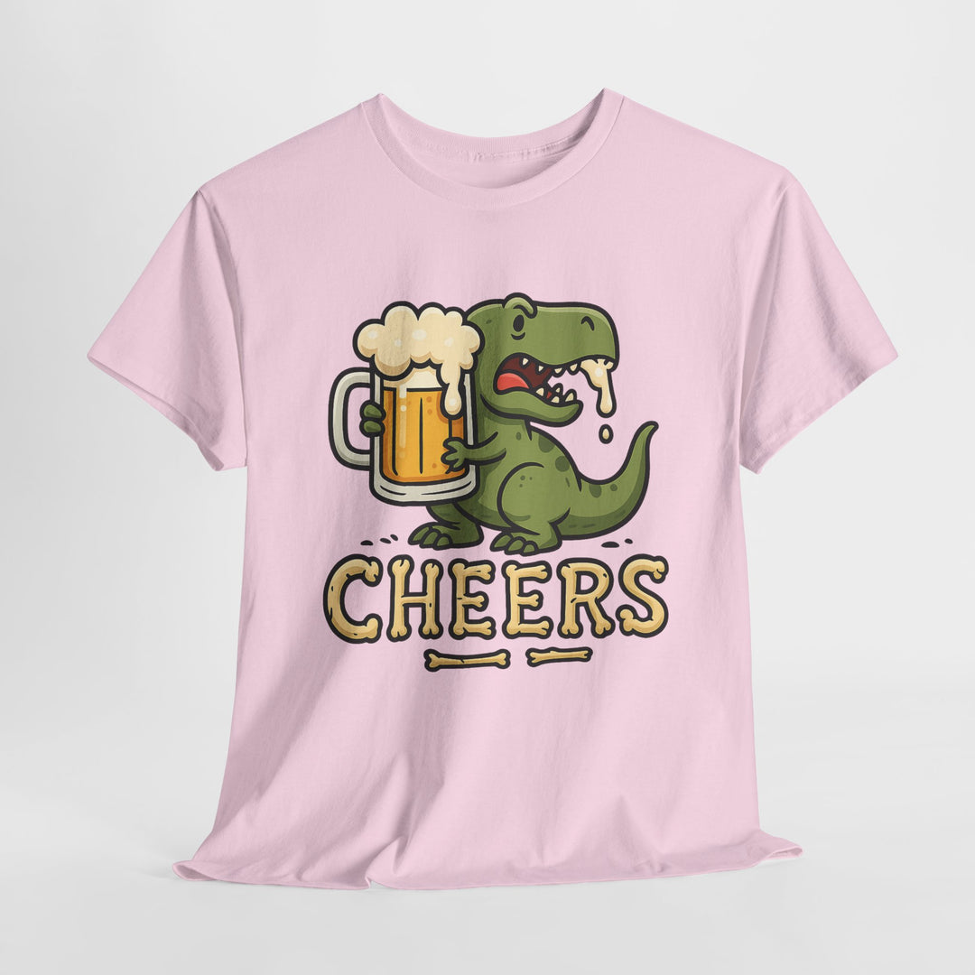 Buy Cheersaurus Rex Beer Tee – Dino Drinker Unisex Cotton Shirt | Trendy, Comfortable & Affordable Online