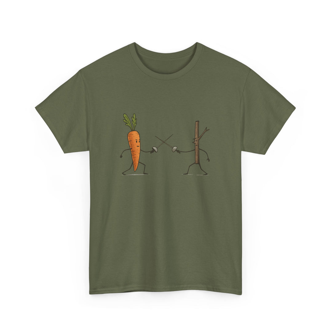 “Carrot vs. Stick” Unisex Tee — Playful, Comfy, and Full of Good Humor