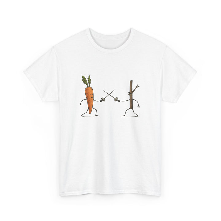 “Carrot vs. Stick” Unisex Tee — Playful, Comfy, and Full of Good Humor