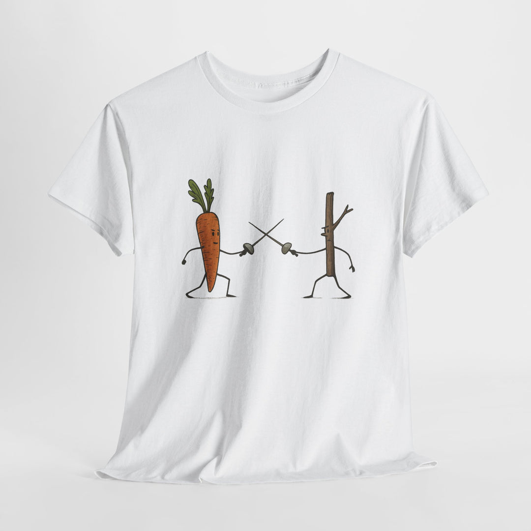 Buy “Carrot vs. Stick” Unisex Tee — Playful, Comfy, and Full of Good Humor | Trendy, Comfortable & Affordable Online