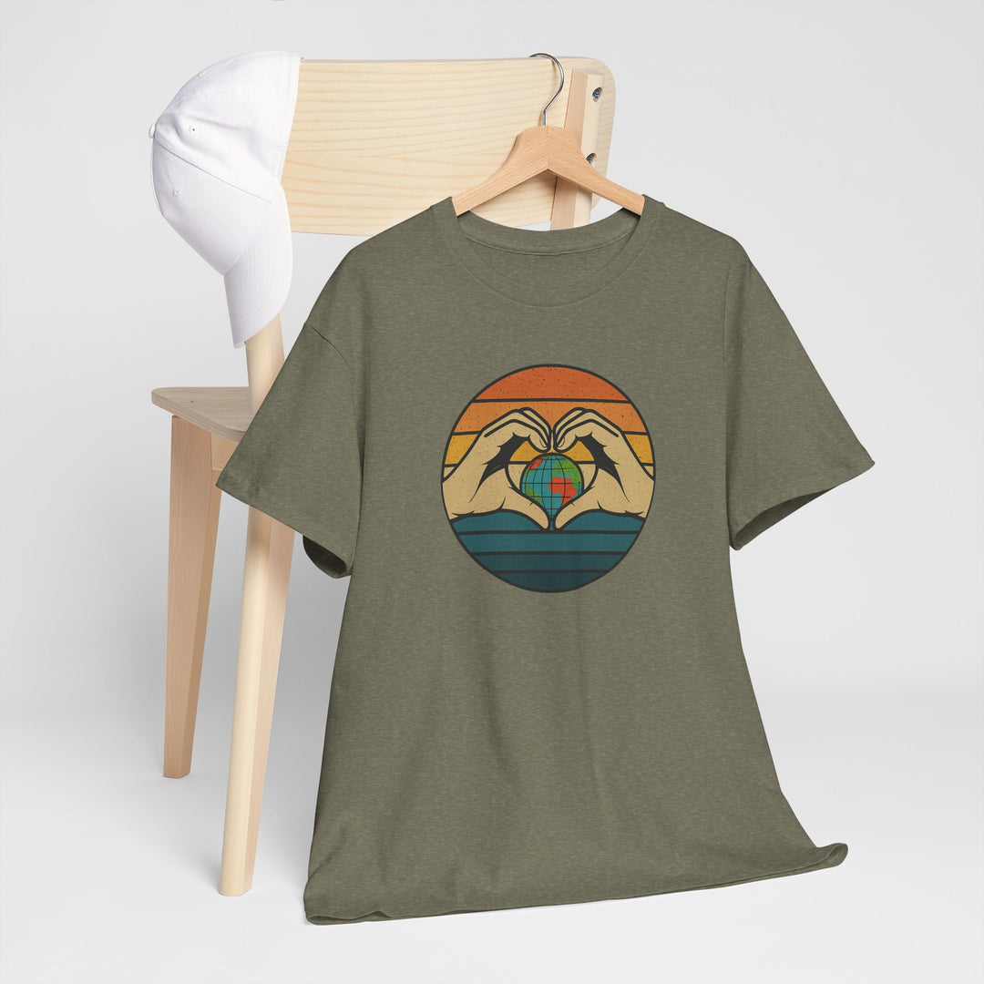 Buy 🌎💚 Show Your Planet Pride with the “Hands Around the World” Tee! | Trendy, Comfortable & Affordable Online